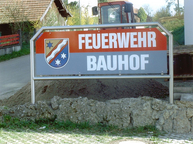 Werbetafel Feuerwehr und Bauhof MR